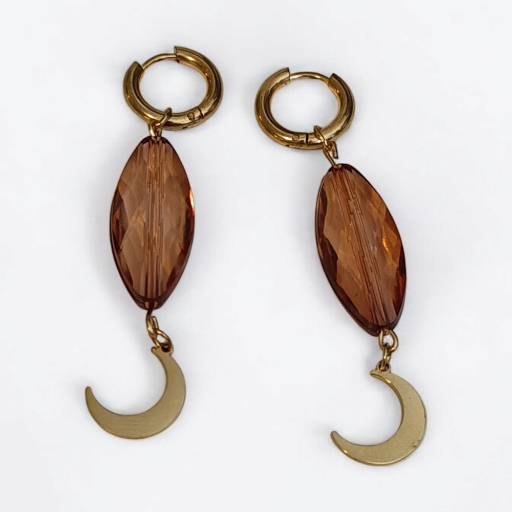 Elegant Gold and Amber Earrings